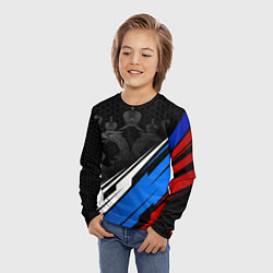 Лонгслив детский Россия - абстракция, цвет: 3D-принт — фото 2