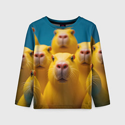 Лонгслив детский Желтые капибары, цвет: 3D-принт