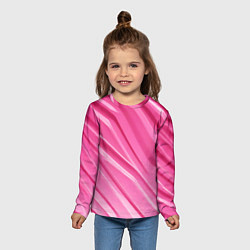 Лонгслив детский Розовый пластик, цвет: 3D-принт — фото 2