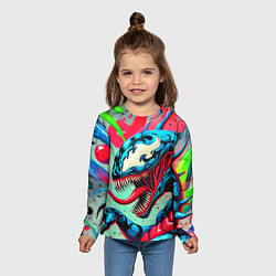 Лонгслив детский Свирепый Веном - граффити, цвет: 3D-принт — фото 2
