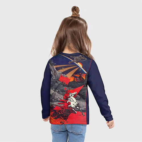 Детский лонгслив Советский Союз - Заря Человечества / 3D-принт – фото 6