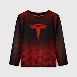 Лонгслив детский Tesla red poly, цвет: 3D-принт