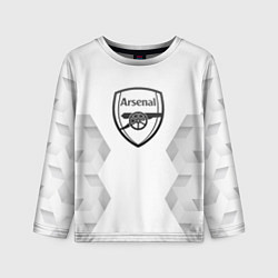 Лонгслив детский Arsenal white poly, цвет: 3D-принт