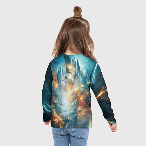 Детский лонгслив Гарри Поттер с волшебной палочкой / 3D-принт – фото 6