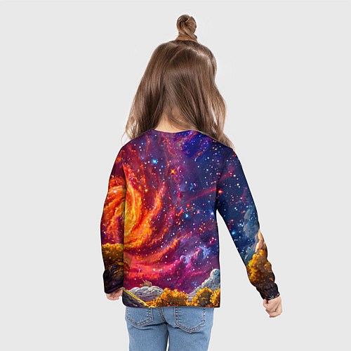 Детский лонгслив Кукушка в космосе / 3D-принт – фото 6