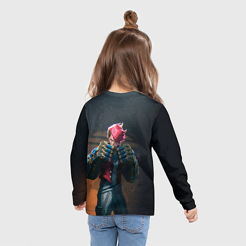 Детский лонгслив Вай в силовых перчатках Аркейн / 3D-принт – фото 6