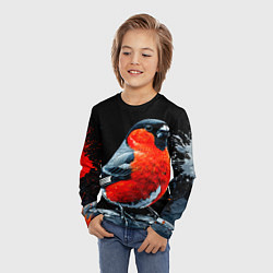 Лонгслив детский Огромный снегирь, цвет: 3D-принт — фото 2