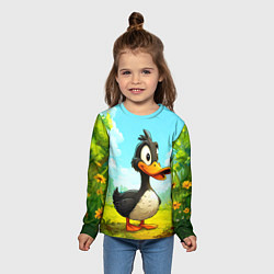 Лонгслив детский Веселая уточка, цвет: 3D-принт — фото 2
