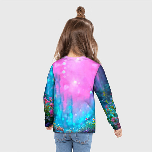 Детский лонгслив Коровка в сказочном лесу / 3D-принт – фото 6