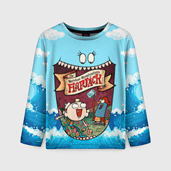 Лонгслив детский The marvelous misadventures of Flapjack, цвет: 3D-принт