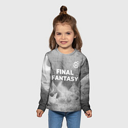 Лонгслив детский Final Fantasy - grey gradient посередине, цвет: 3D-принт — фото 2