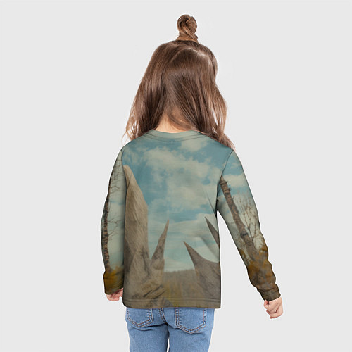 Детский лонгслив Я русский - медведь / 3D-принт – фото 6