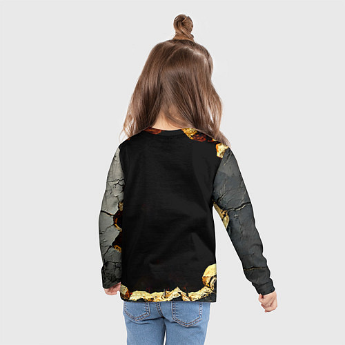 Детский лонгслив Сурикат на черном / 3D-принт – фото 6