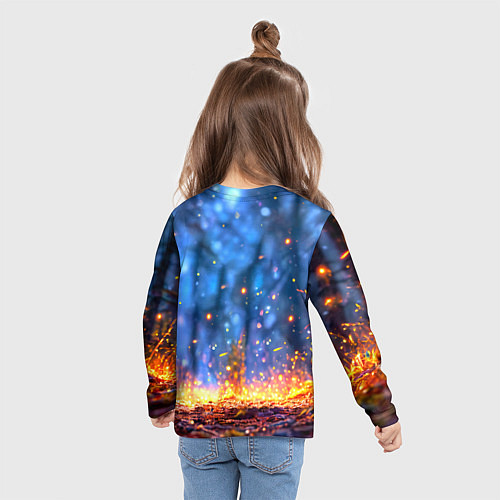 Детский лонгслив Лосенок в лесу / 3D-принт – фото 6