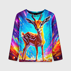 Лонгслив детский Газель малыш, цвет: 3D-принт