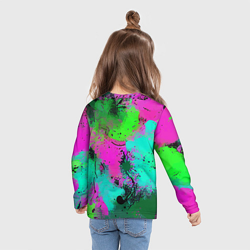 Детский лонгслив Color impression - abstraction / 3D-принт – фото 6