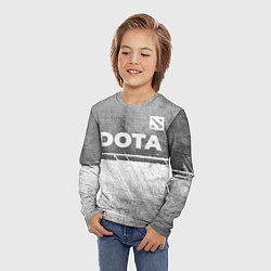 Лонгслив детский Dota - grey gradient посередине, цвет: 3D-принт — фото 2