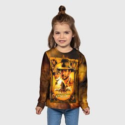 Лонгслив детский Indiana Jones and raiders of lost ark, цвет: 3D-принт — фото 2
