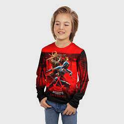 Лонгслив детский Assassins Creed Shadows - samurai, цвет: 3D-принт — фото 2
