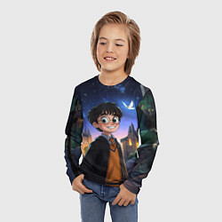 Лонгслив детский Счастливый Гарри Поттер, цвет: 3D-принт — фото 2