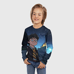 Лонгслив детский Довольный Гарри Поттер, цвет: 3D-принт — фото 2