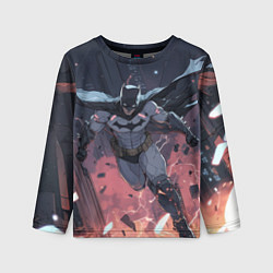 Лонгслив детский Полет Бэтмена, цвет: 3D-принт