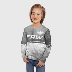Лонгслив детский FAW - grey gradient посередине, цвет: 3D-принт — фото 2