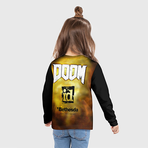 Детский лонгслив Дум - кибердемон / 3D-принт – фото 6