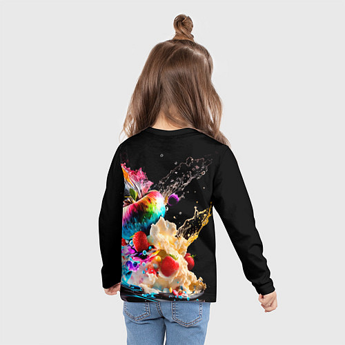 Детский лонгслив Все дуреют с этого десерта / 3D-принт – фото 6