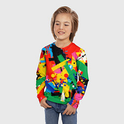 Лонгслив детский Абстрактная графика, цвет: 3D-принт — фото 2