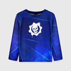 Лонгслив детский Gears of War blue poly, цвет: 3D-принт