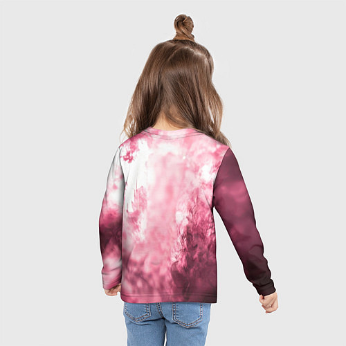 Детский лонгслив Джокер в розовом дыму / 3D-принт – фото 6