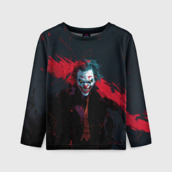 Лонгслив детский Джокер и красная полоса краски, цвет: 3D-принт