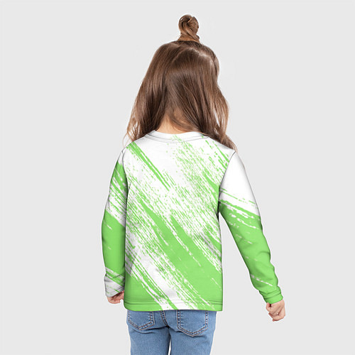 Детский лонгслив Light green / 3D-принт – фото 6