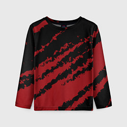 Лонгслив детский The color is red and black, цвет: 3D-принт