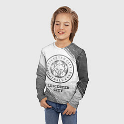 Лонгслив детский Leicester City - white gradient, цвет: 3D-принт — фото 2