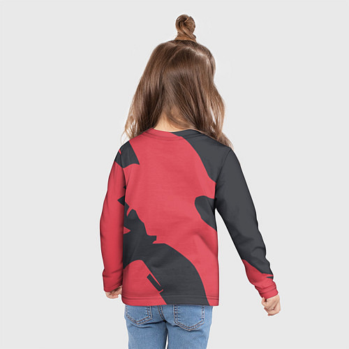 Детский лонгслив Орущая акула / 3D-принт – фото 6