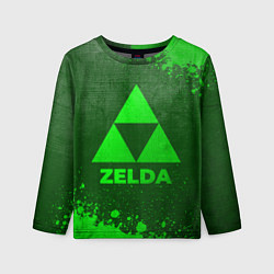 Лонгслив детский Zelda - green gradient, цвет: 3D-принт