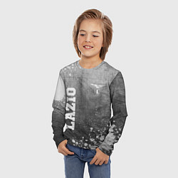 Лонгслив детский Lazio - grey gradient вертикально, цвет: 3D-принт — фото 2