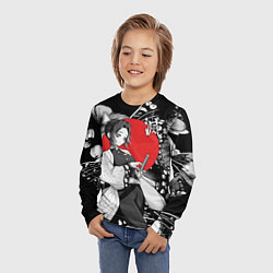 Лонгслив детский Шинобу Кочо бабочка - убийца демонов, цвет: 3D-принт — фото 2