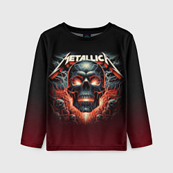 Лонгслив детский Metallica - fire skull, цвет: 3D-принт