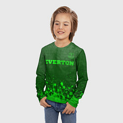 Лонгслив детский Everton - green gradient посередине, цвет: 3D-принт — фото 2