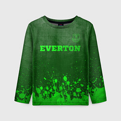 Лонгслив детский Everton - green gradient посередине, цвет: 3D-принт