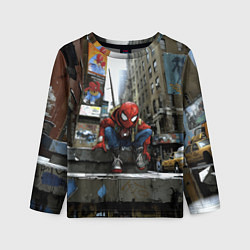 Лонгслив детский Spiderman New York city, цвет: 3D-принт
