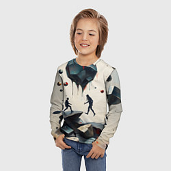 Лонгслив детский Сюрреалистичные люди и камни, цвет: 3D-принт — фото 2