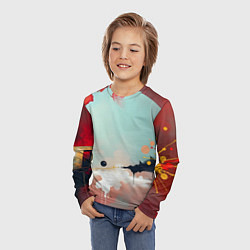 Лонгслив детский Сюрреалистичная абстракция, цвет: 3D-принт — фото 2
