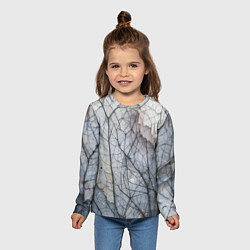 Лонгслив детский Прожилки листьев, цвет: 3D-принт — фото 2