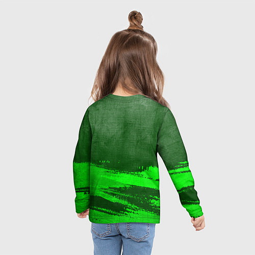 Детский лонгслив Tottenham - green gradient посередине / 3D-принт – фото 6