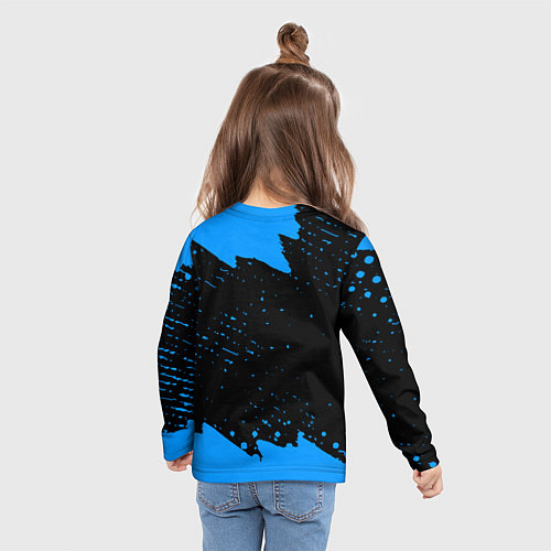 Детский лонгслив Schalke 04 fc blue color / 3D-принт – фото 6