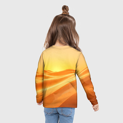 Детский лонгслив Золотые пески / 3D-принт – фото 6